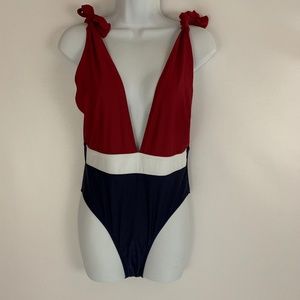 PatPat Swimsuit Deep V Plunge One Piece Size L